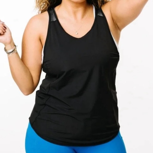 ZYIA Black Mesh Panel Tank Black Size XXXL - Picture 2 of 8